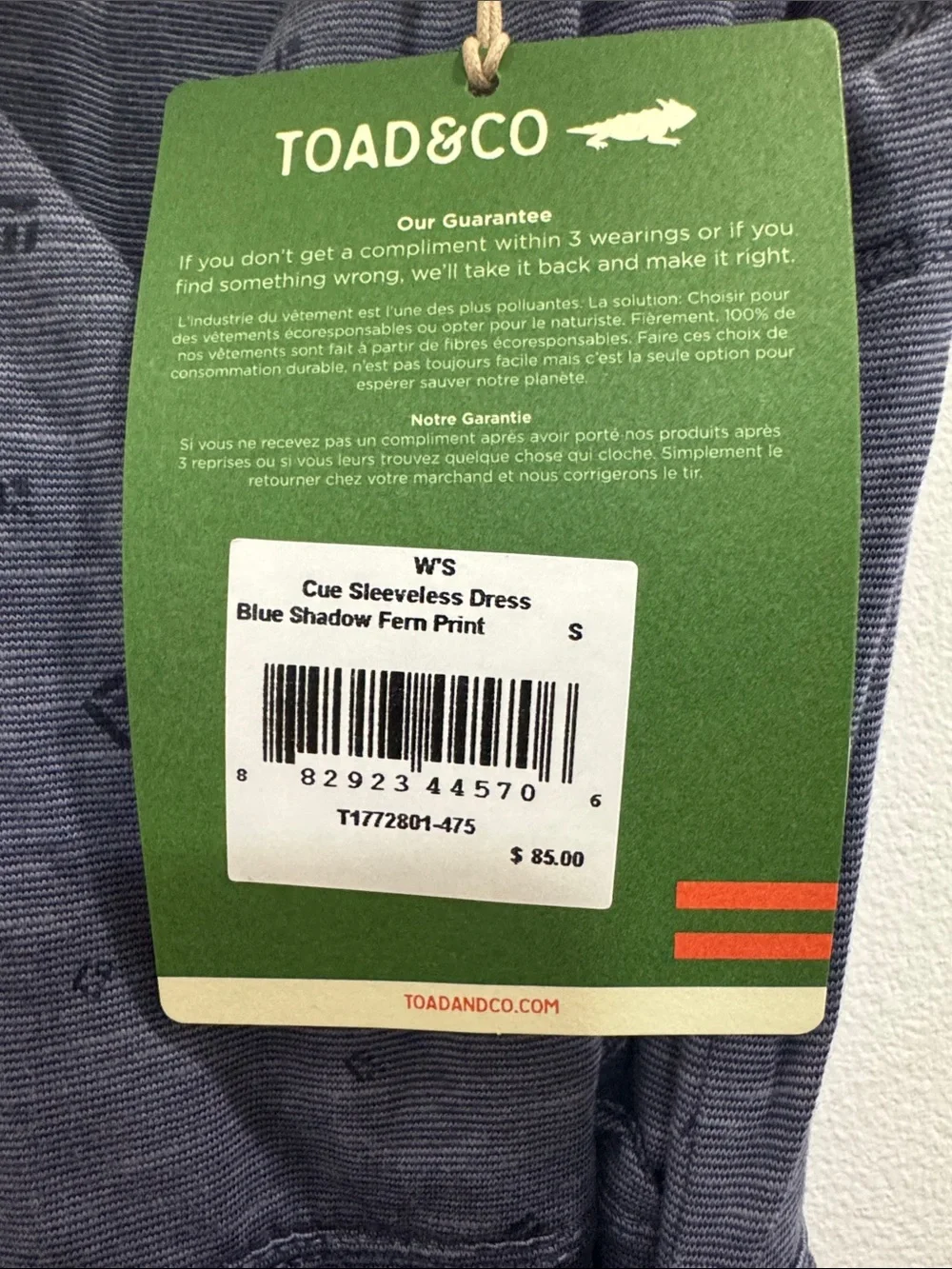 Toad&Co Wrap-Style Midi Dress in Slate Blue - Picture 4 of 4